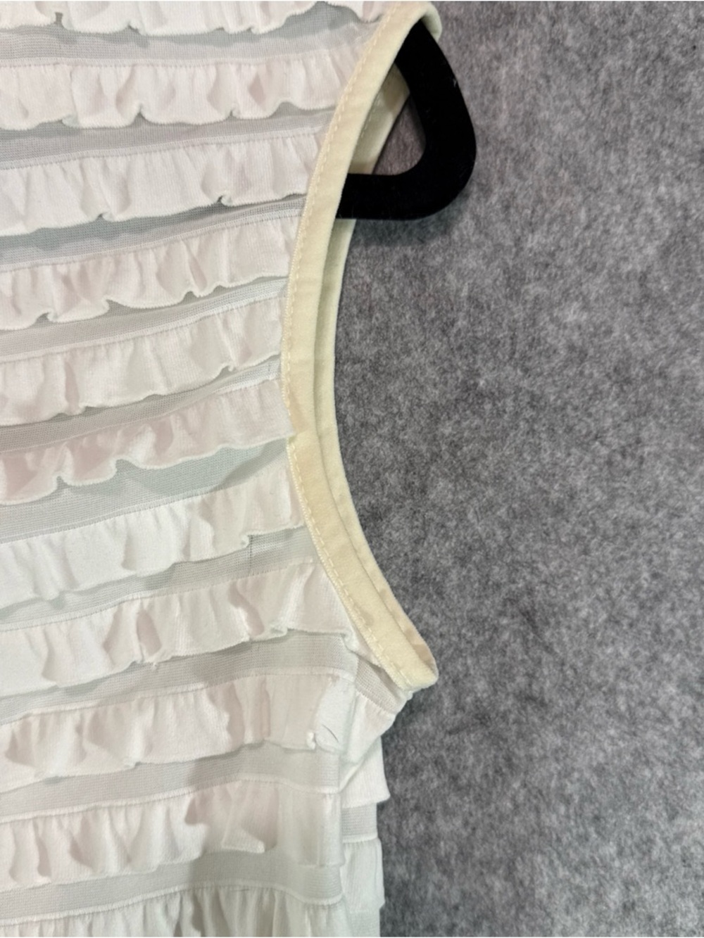 Joseph Ribkoff White Ruffled Sleeveless Shell - Picture 5 of 11